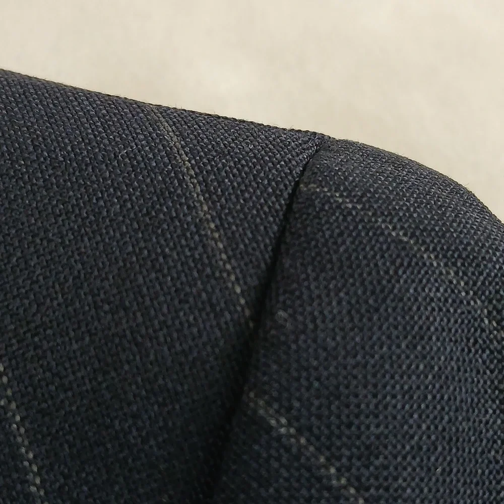 Brooks Brothers Brooksease 42R Mens Sport Coat Jacket Navy Wool 22x31 Pinstripes